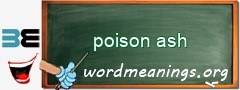 WordMeaning blackboard for poison ash